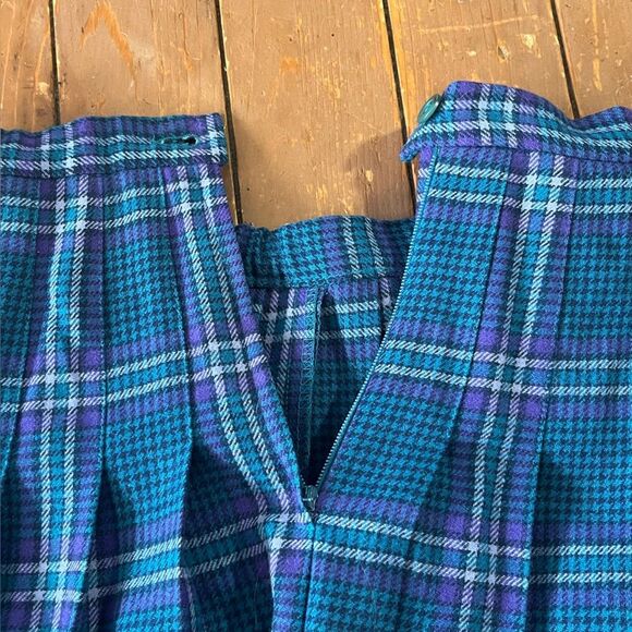 Pendleton Vintage Pleated Plaid Wool Skirt - Picture 4 of 4
